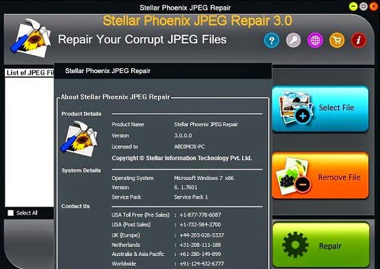 Stellar Phoenix JPEG Repair Serial Key